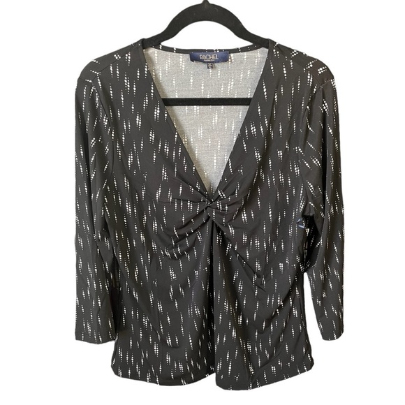 NWOT Rachel Roy Black and White top Sz XL - Picture 2 of 5